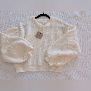 NWT Blu Pepper pearly sweater in size small